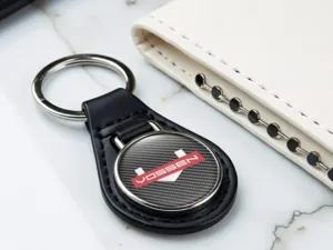 Vossen Leather Keychain Durable Glossy Tuning Style
